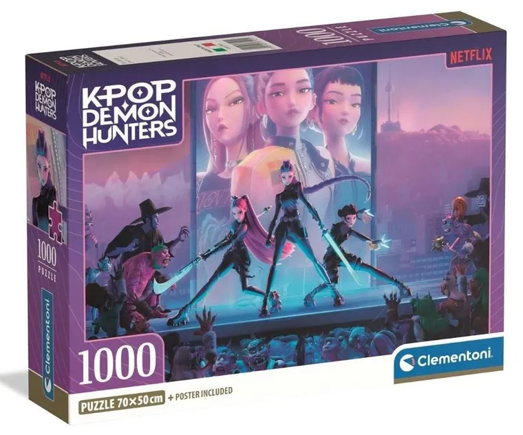 Clementoni, K-Pop Demon Hunters, puzzle, 1000 elementów