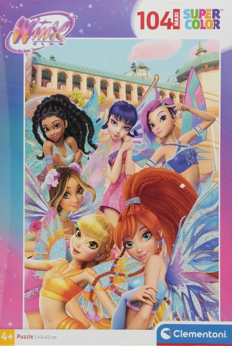 Clementoni, Maxi Super Kolor, Winx, puzzle, 104 elementów