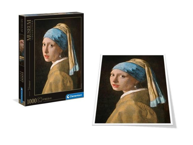 Clementoni, Museum, Vermeer: Dziewczyna z perłą, puzzle, 1000 elementów