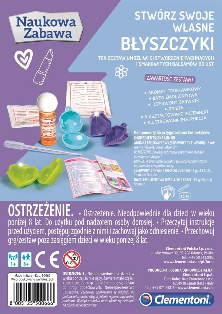 Clementoni, Naukowa zabawa, Błyszczyki, zabawka edukacyjna