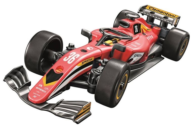 Clementoni, Naukowa Zabawa, Laboratorium mechaniki, Speed Racer, wyścigówka, zestaw konstrukcyjny, 90 elementów