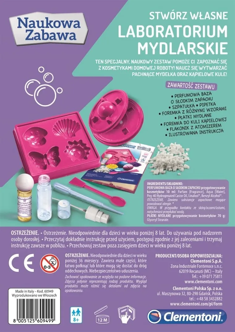 Clementoni, Naukowa zabawa, laboratorium mydlarskie