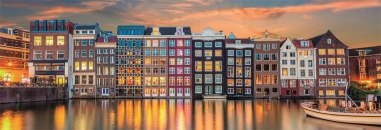 Clementoni, Panorama, High Quality, Bright Amsterdam, puzzle, 1000 elementów