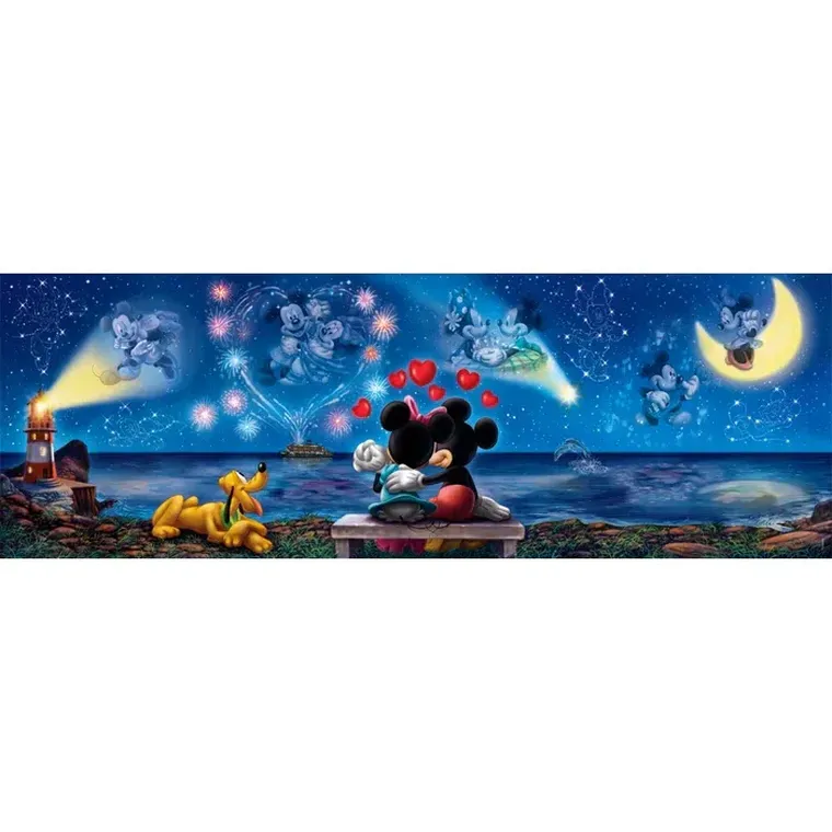 Clementoni, Panorama, Mickey & Minnie, puzzle, 1000 elementów