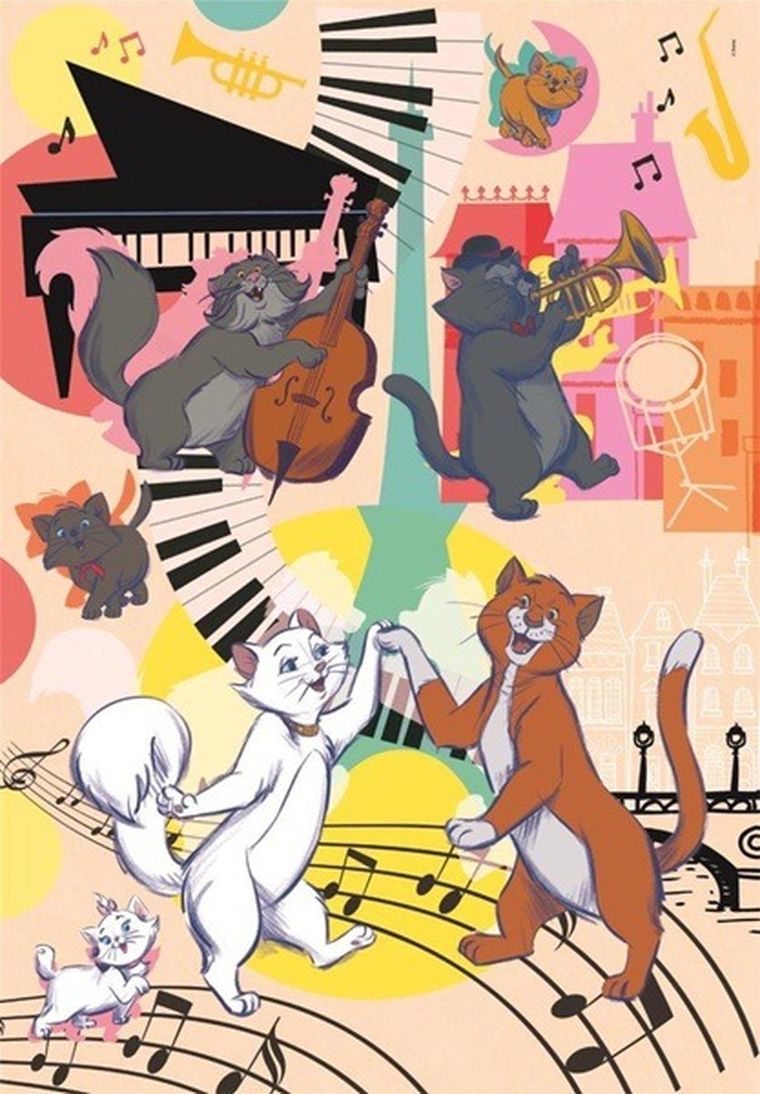 Clementoni, Super, Aristocats, puzzle, 104 elementów