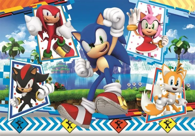 Clementoni, Super Color, Sonic, puzzle maxi, 24 elementy