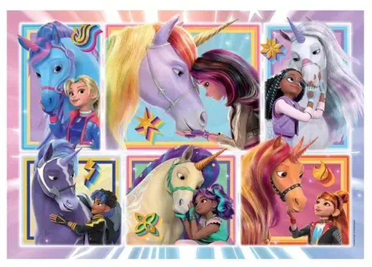 Clementoni, Super Color, Unicorn Academy, puzzle, 104 elementów