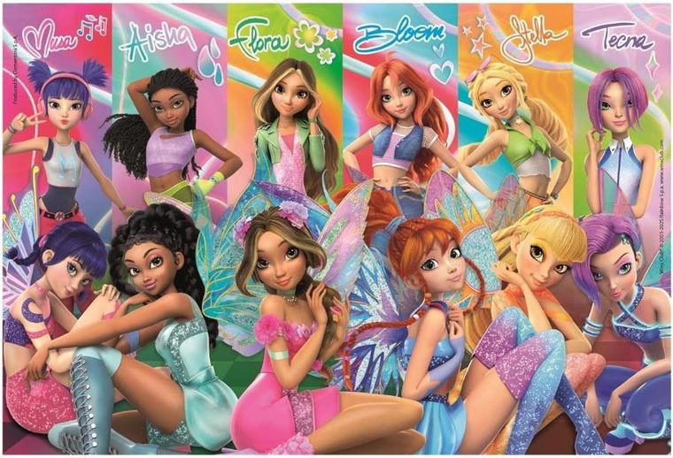 Clementoni, Super Kolor, Winx, puzzle maxi, 60 elementów