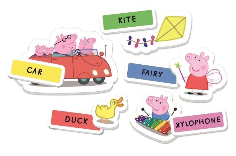 Clementoni, Świnika Peppa, Angielskie słówka, gra edukacyjna