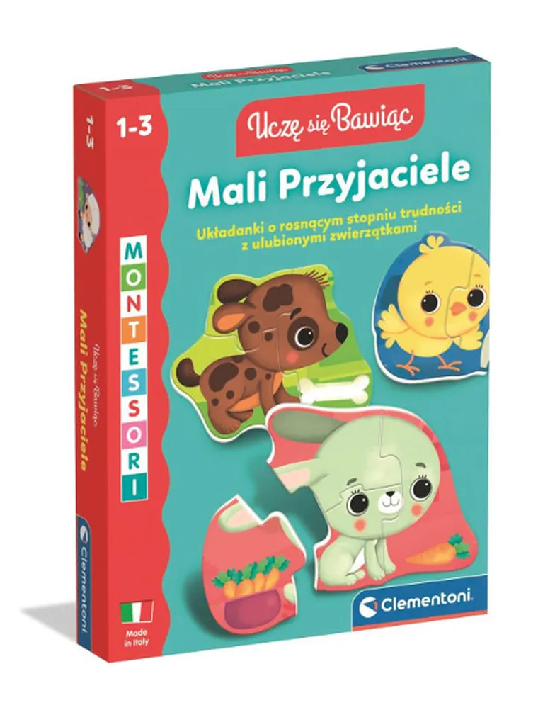 Clementoni, Uczę się Bawiąc, Mali Przyjaciele, układanka edukacyjna