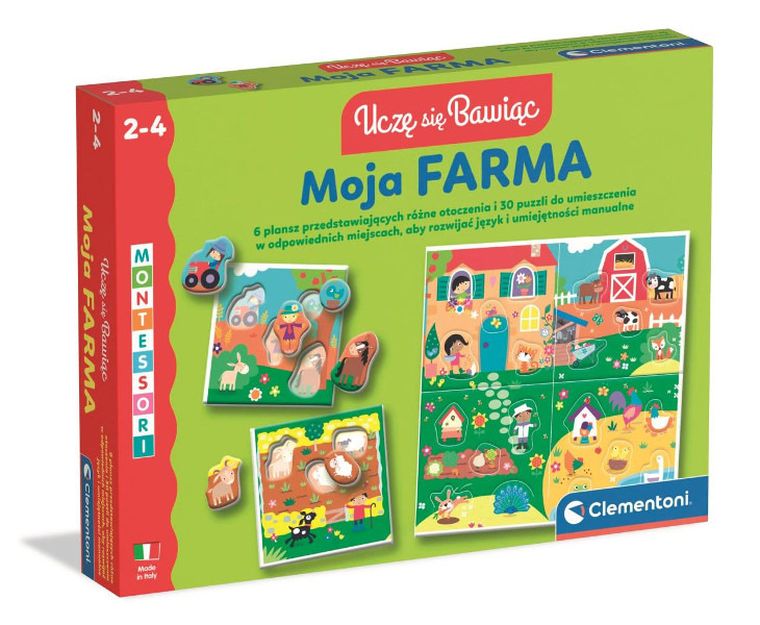 Clementoni, Uczę się Bawiac, Moja Farma, układanka