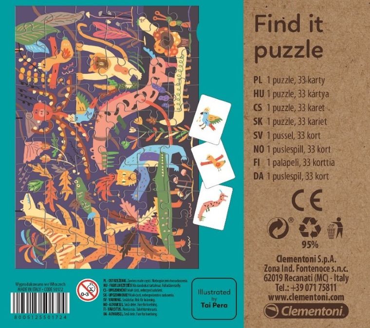 Clementoni, Znajdź to, lato, puzzle