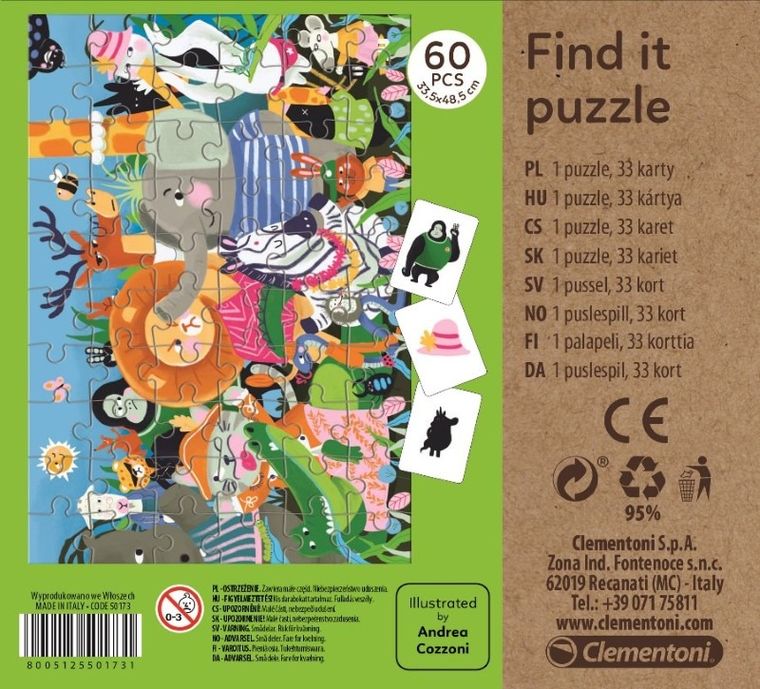 Clementoni, Znajdź to, wiosna, puzzle