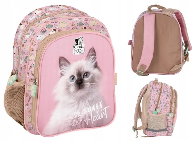 Cleo i Frank, plecak dla przedszkolaka, Kot