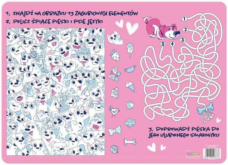 Cleo i Frank, podkładka na biurko, mata, laminowana, Pies