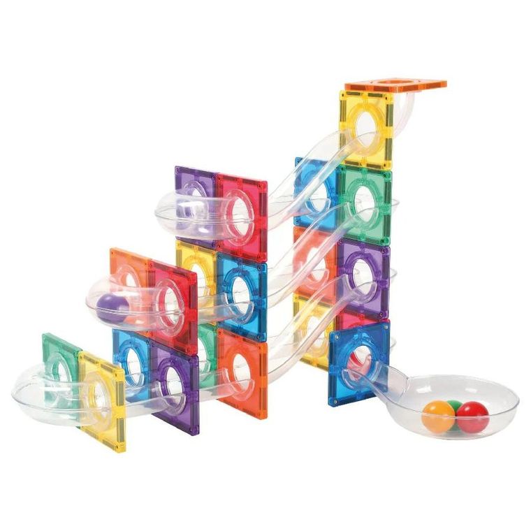 Cleverclixx, Ball Run Compact Pack Intense, klocki magnetyczne, 60 elementów