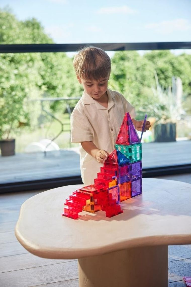 Cleverclixx, Stairs Set Intense, klocki magnetyczne ze schodami, 34 elementy