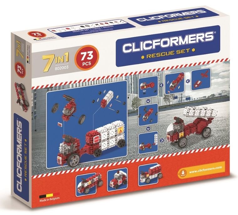 Clicformers, Rescue, Straż Pożarna, klocki konstrukcyjne, 73 elementów