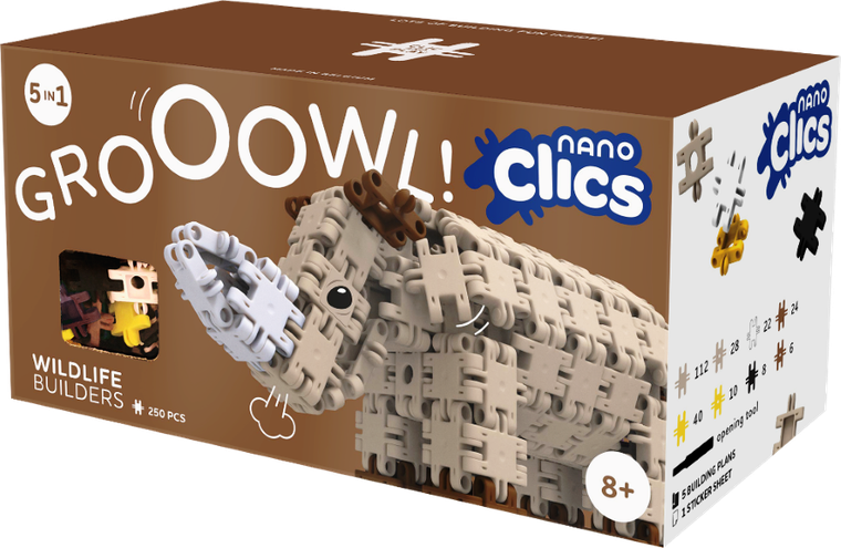 Clics, Nano, Dzika przyroda, klocki konstrukcyjne, 250 elementów