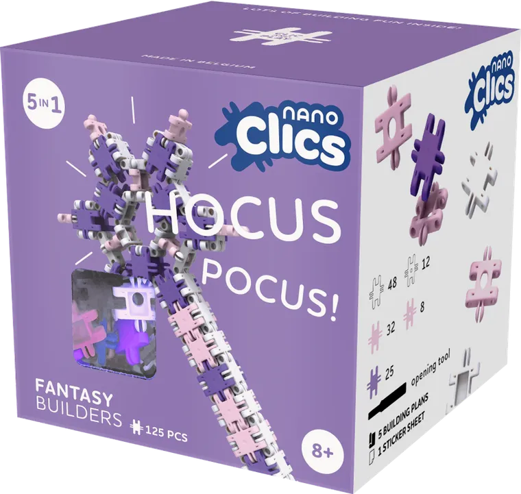 Clics, Nano, Fantastyczni Konstruktorzy, klocki konstrukcyjne, 125 elementów
