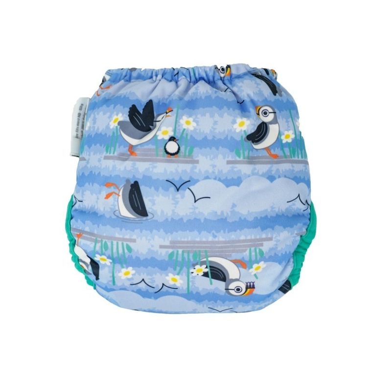 Close, Pop-in, pieluszka wielorazowa AIO z napami, Blue Puffin