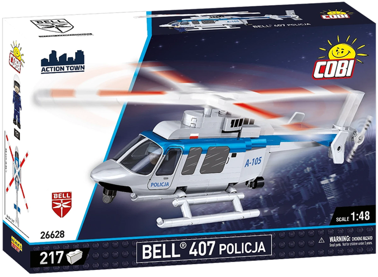 Cobi, Action Town, Bell, 407 Policja, klocki, 217 elementów