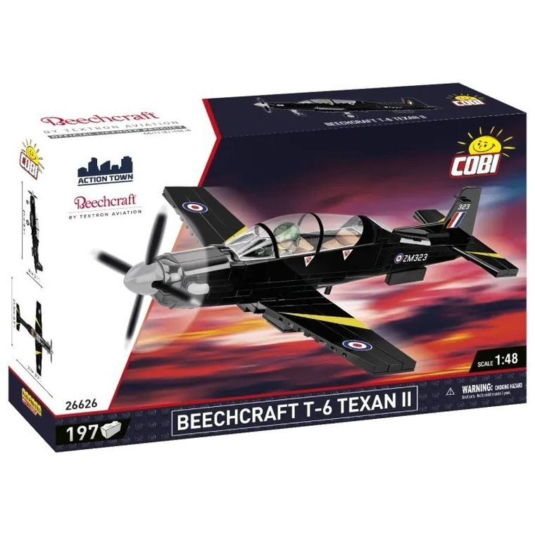 Cobi, Action Town, Samoloty cywilne Beechcraft T-6, klocki, 197 elementów