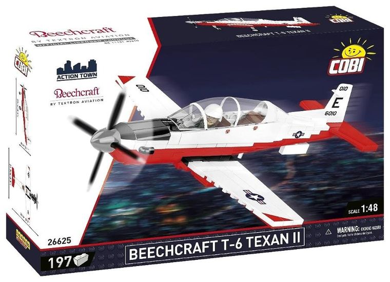 Cobi, Action Town, Samoloty cywilne Beechcraft T-6, klocki, 197 elementów