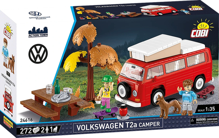 Cobi, Action Town, Volkswagen T2A Camper Van, klocki, 272 elementy