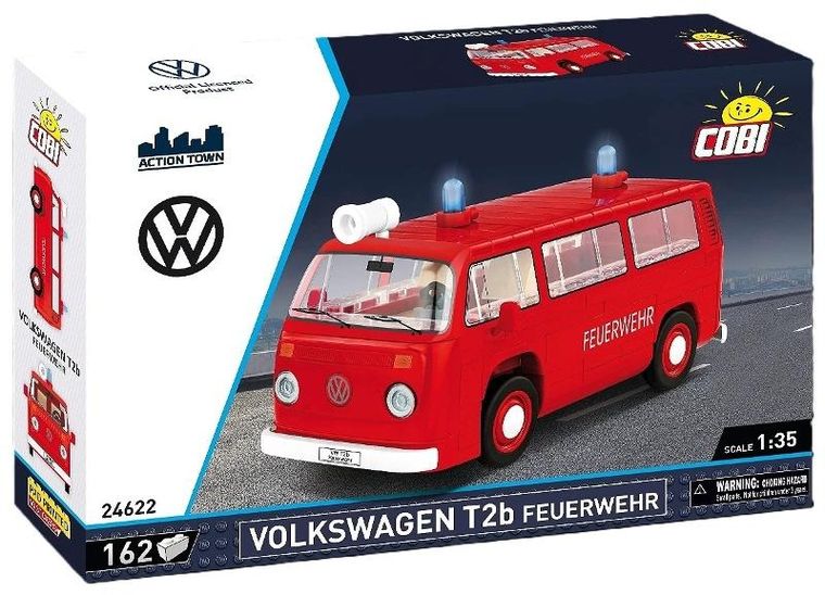 Cobi, Action Town, Volkswagen T2B Feuerwehr, klocki, 162 elementy