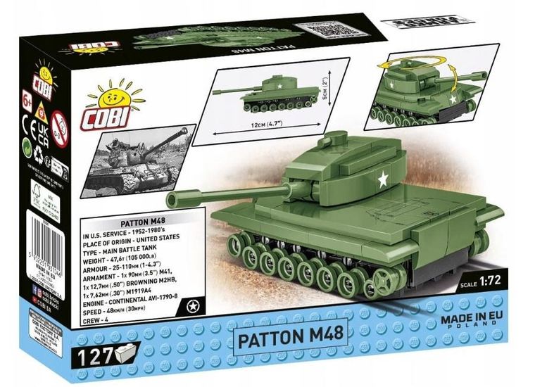 Cobi, Armed Forces, PATTON M48, klocki, 127 elementów