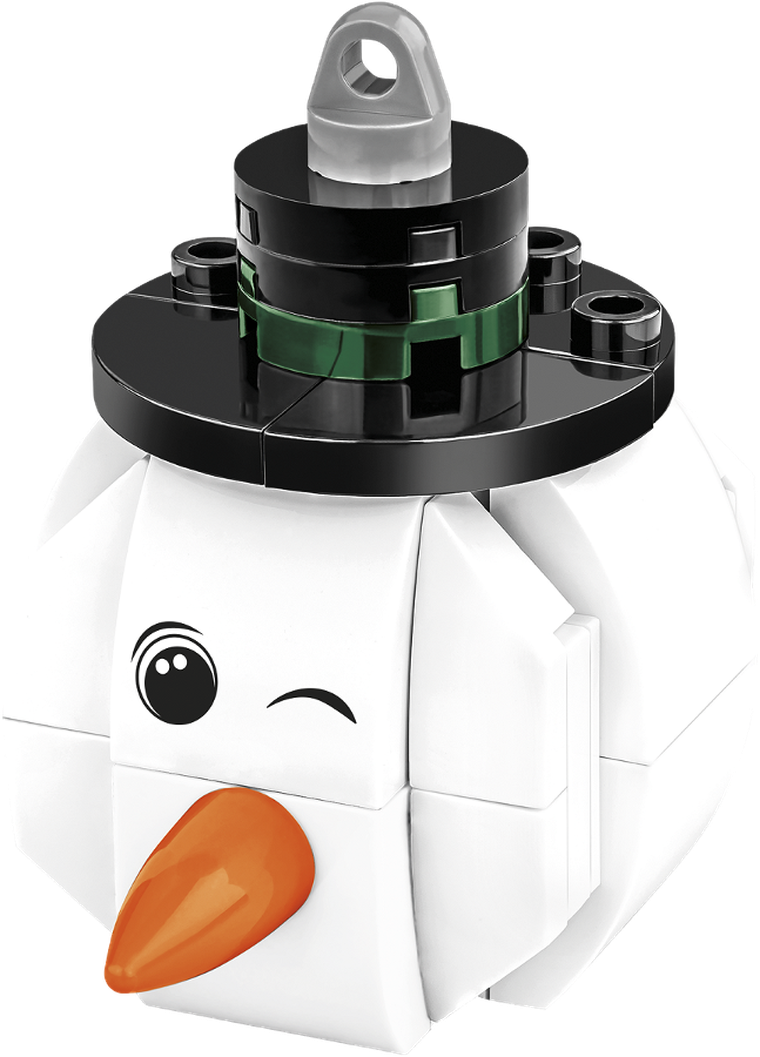 Cobi, Bałwanek, dekoracja choinkowa, klocki, 59 elementów