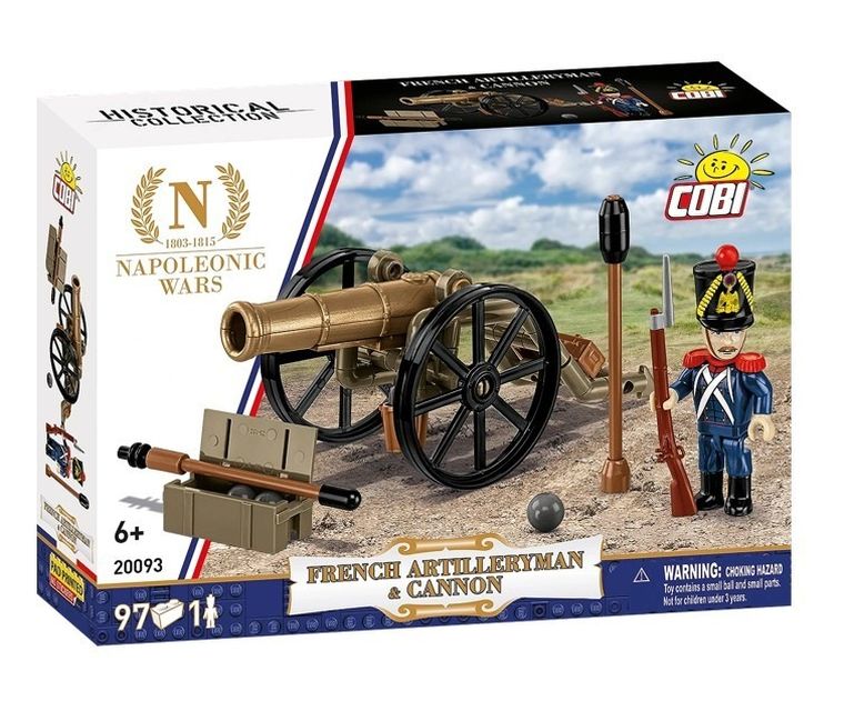 Cobi, Historical Collection, Napoleonic Wars, French Artilleryman & Cannon, klocki, 97 elementów