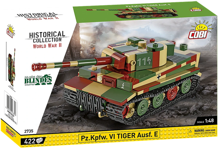 Cobi, Historical Collection WWII, Pz.Kpfw.VI Tiger Ausf.E, 2In1, klocki, 422 elementy