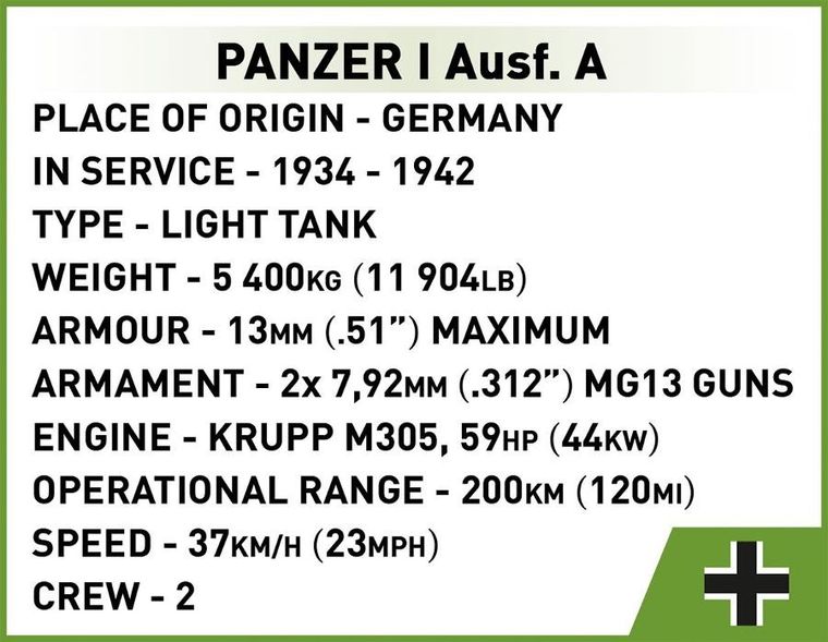 Cobi, Historical Collection WWII, Renault Valetine Panzer I, 1:48, klocki, 595 elementów