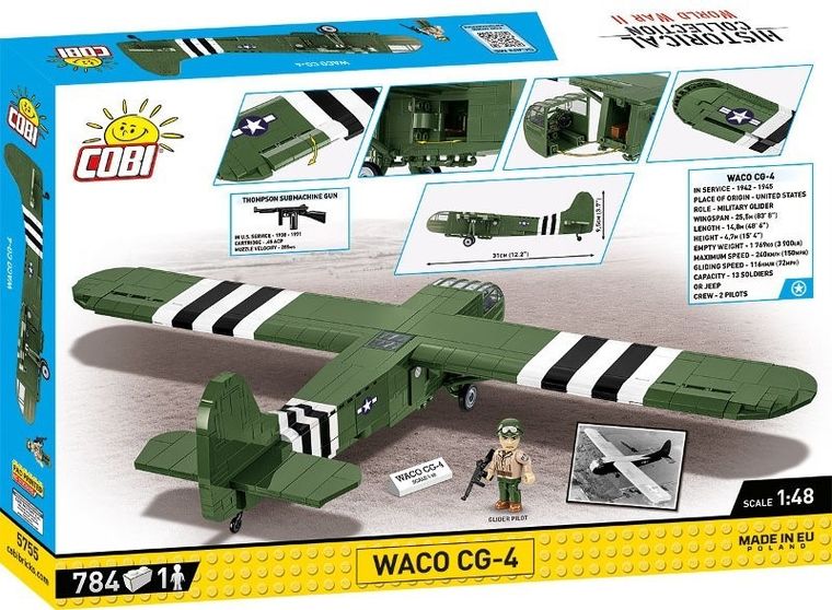 COBI, Historical Collection WWII, Szybowiec WACO CG-4, 784 klocki