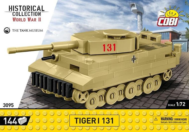 Cobi, Historical Collection WWII, Tiger I 131, klocki, 1:72, 144 elementy