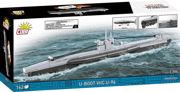 Cobi, Historical Collection, WWII, U-Boot VIIC U-96, klocki, 1:300, 162 elementów