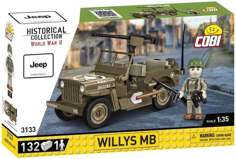 Cobi, Historical Collection WWII, Willys MB, klocki, 132 elementy