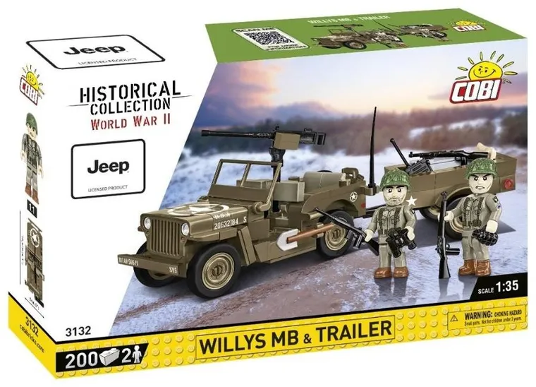 Cobi, Historical Collection WWII, Willys MB, klocki, 200 elementów
