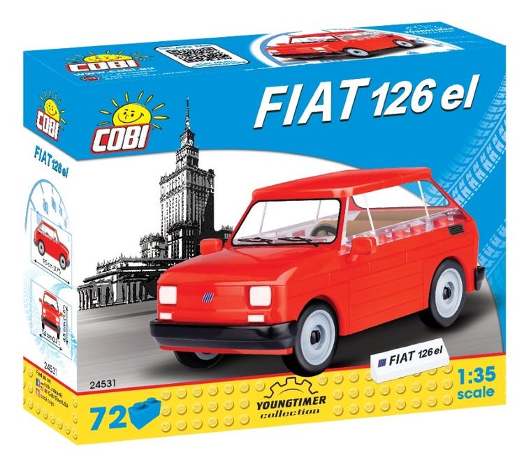 Cobi, Mały Fiat 126P 1994-1999, klocki, 72 elementy
