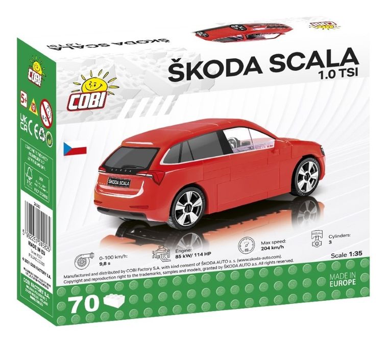 Cobi, Skoda Scala 1.0 TSI, klocki, 70 elementów