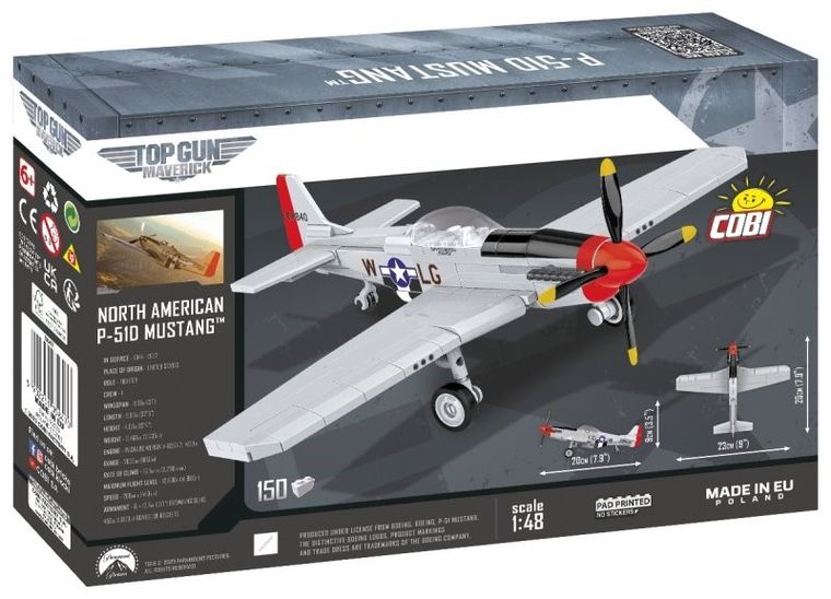 Cobi, Top Gun Maverick P-51D Mustang, 1:48, klocki, 150 elementów