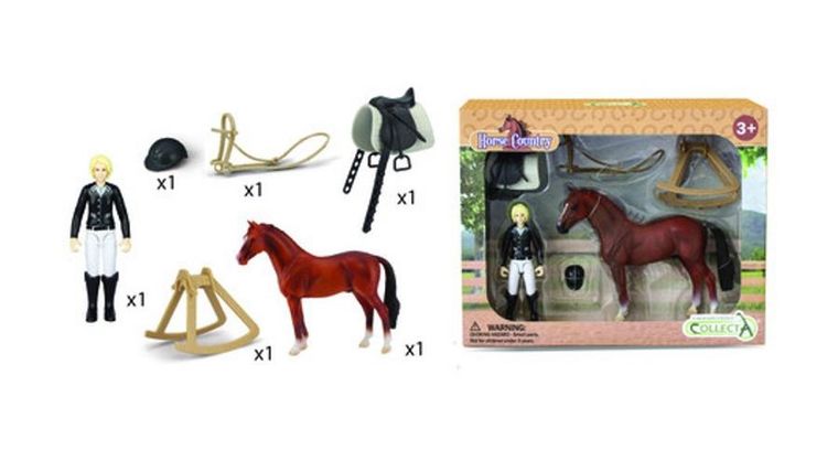 Collecta, Zawodowa dżokejka, zestaw figurek z akcesoriami
