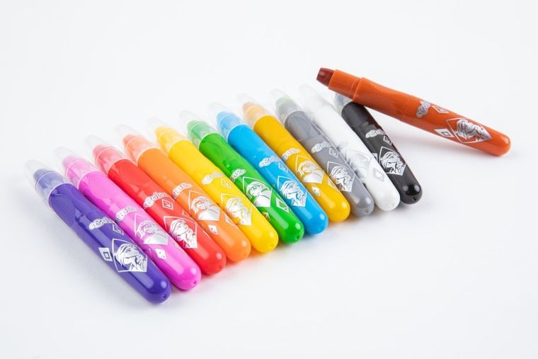 Colorino, Kraina Lodu, wykręcane żelowe kredki w sztyfcie, 12 kolorów