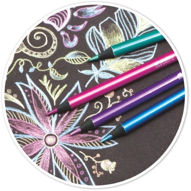 Colorino, kredki ołówkowe okrągłe, metaliczne, 10 kolorów