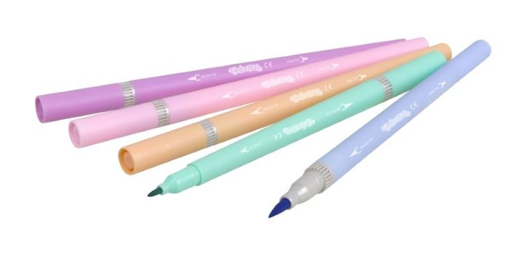 Colorino, markery dwustronne, pastelowe, 10 kolorów