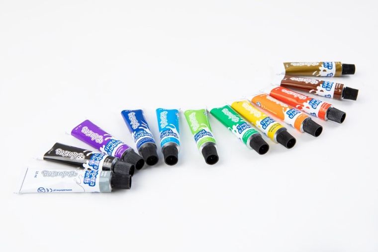 Colorino, Star Wars, farby, tempera w tubach, 12 kolorów, 12 ml