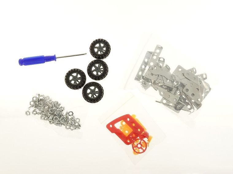 Conmay, konstruktor metalowy, traktor, klocki, 126 elementów