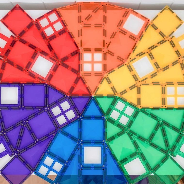 Connetix, Rainbow Creative Pack, klocki magnetyczne, 102 elementów
